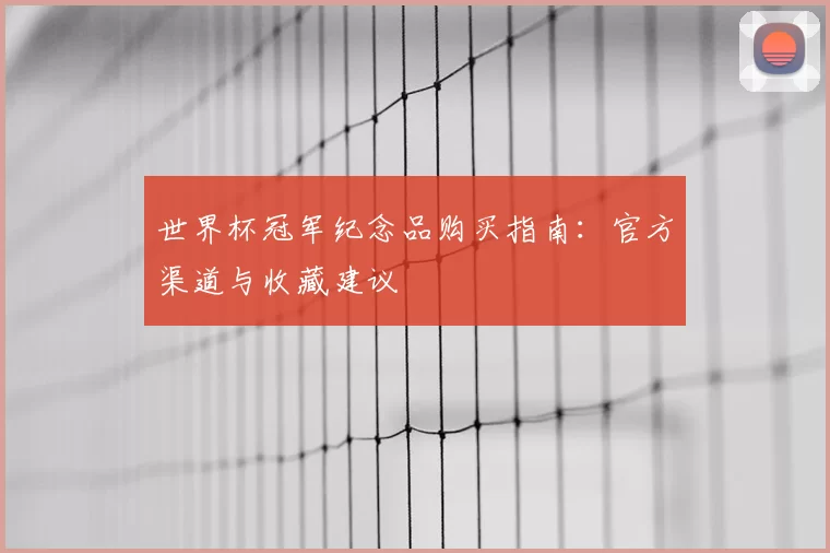 世界杯冠军纪念品购买指南：官方渠道与收藏建议